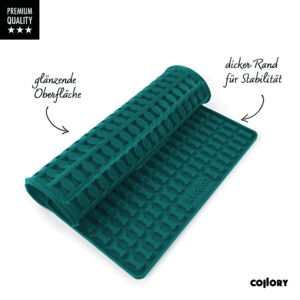 Mini_Knochen_Backform_petrol_Collory Backmatte für Hunde