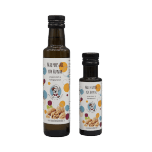 Walnussoel-fuer-Hunde-Linolsaeure-gesundes-Fell-und-Haut-rundeFlasche