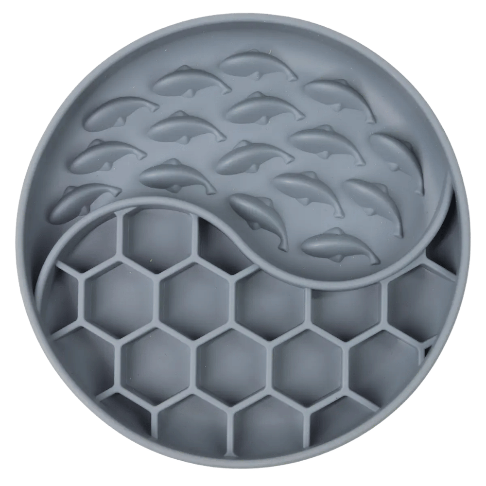 Antischlingnapf Slowfeeder Wave Bloom grau