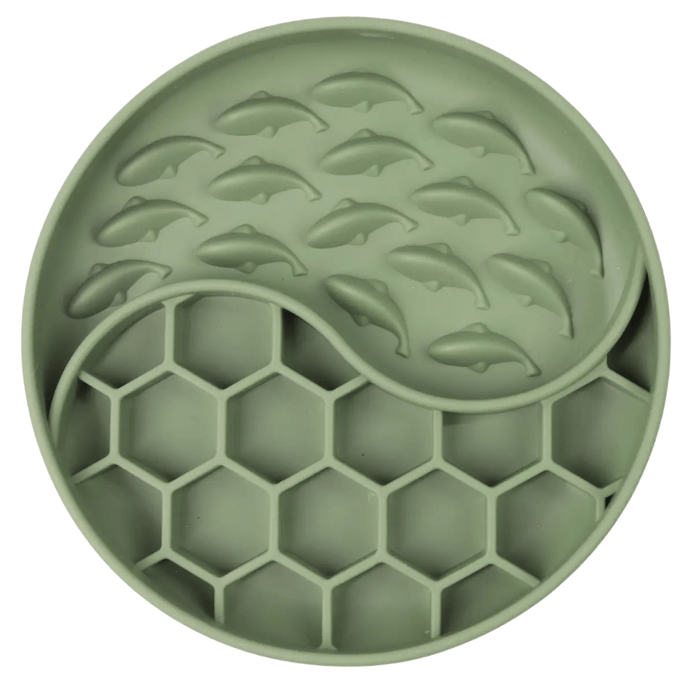 Antischlingnapf Slowfeeder Wave Bloom gruen